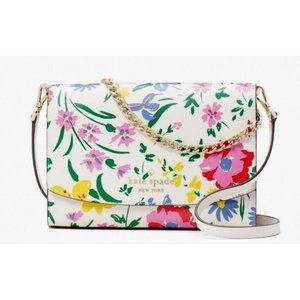 New Kate Spade Carson Garden Bouquet Convertible Crossbody Cream Multi